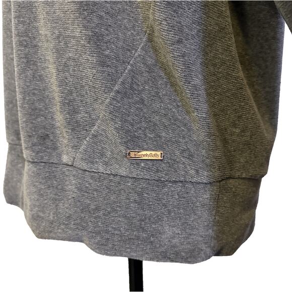 Sweaty Betty Gray Velour Sweatshirt Pullover Funnel Neck Size Medium - Picture 5 of 9